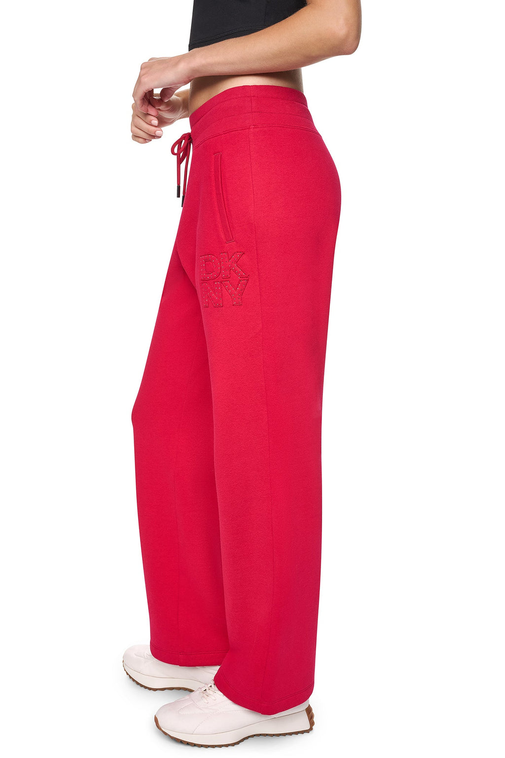 HIGH-RISE LOGO PATCH STRAIGHT LEG PANT