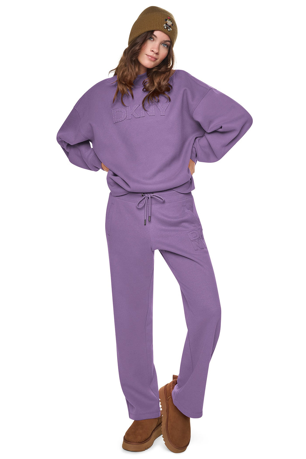 HIGH-RISE LOGO PATCH STRAIGHT LEG PANT