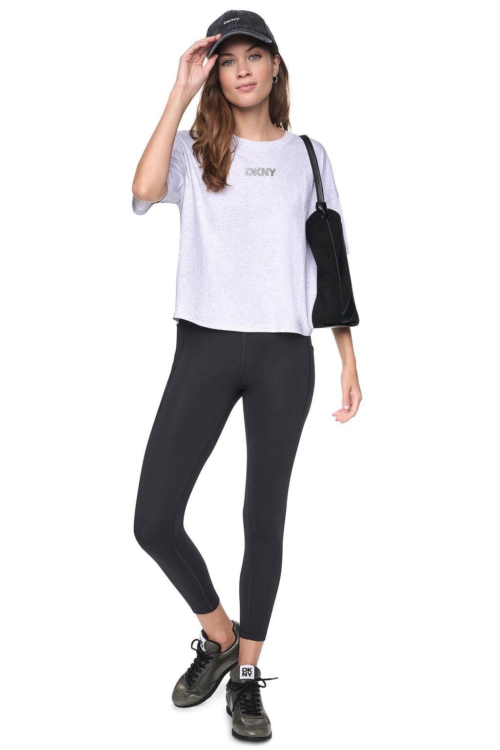 METALLIC EMBROIDERY LOGO BOXY TEE