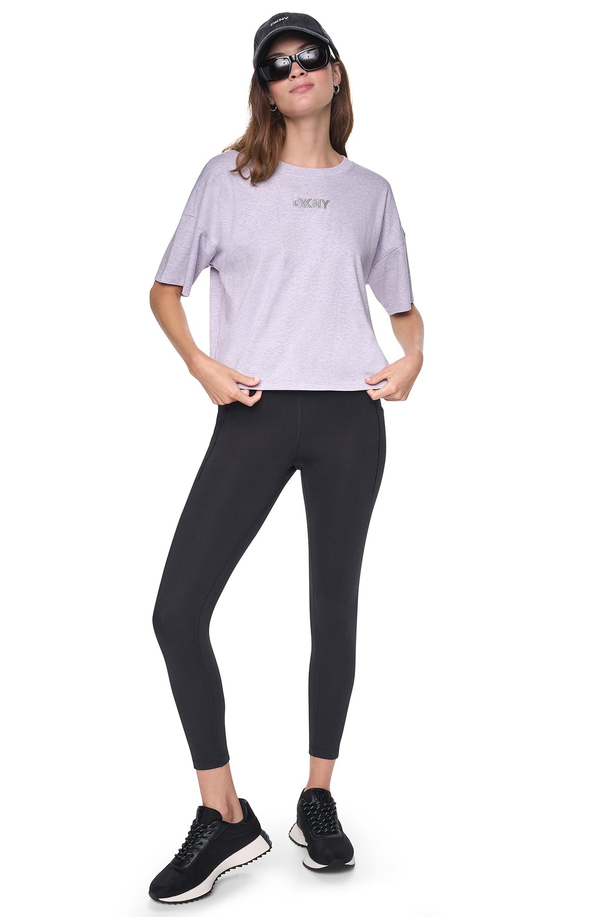 METALLIC EMBROIDERY LOGO BOXY TEE