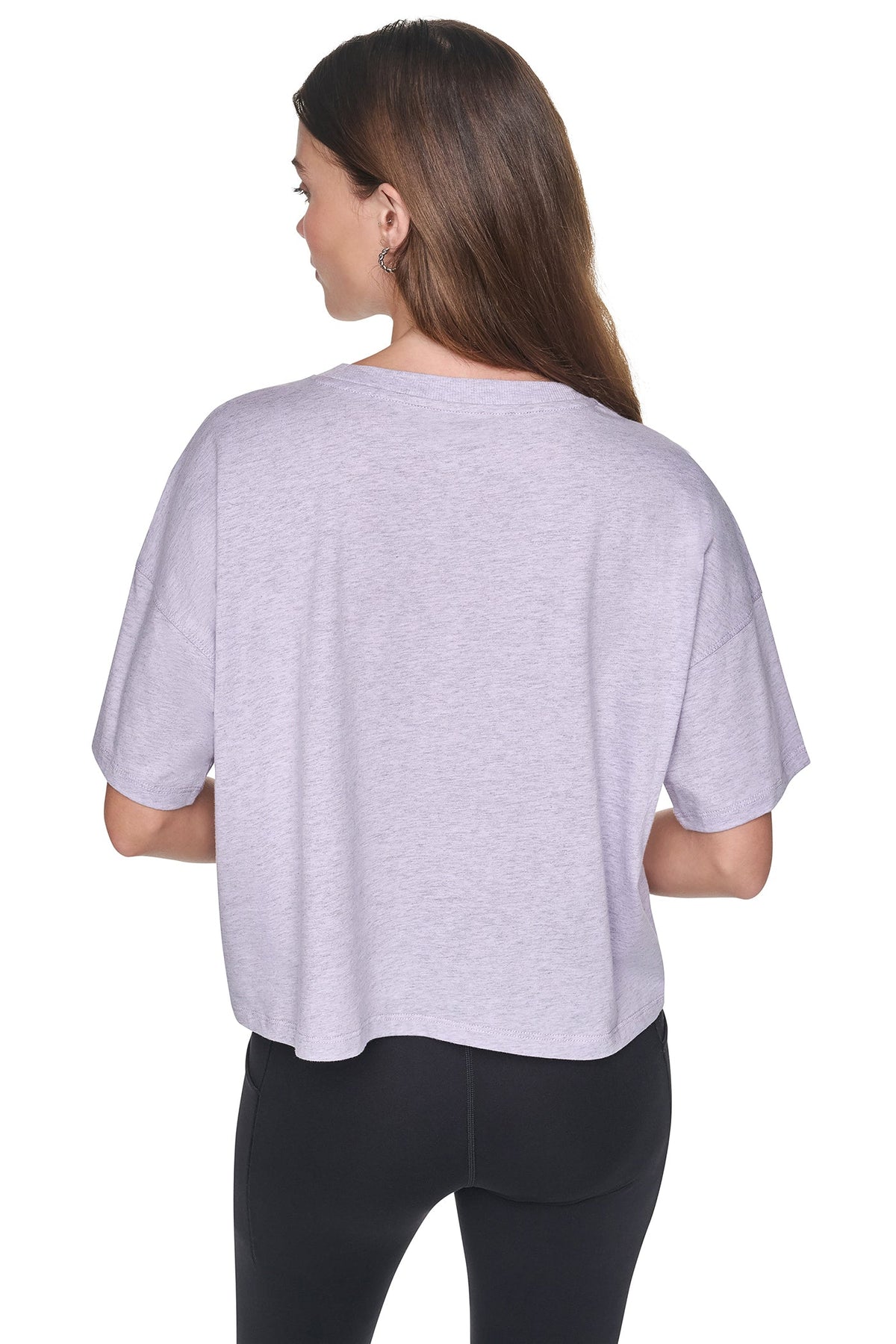 METALLIC EMBROIDERY LOGO BOXY TEE
