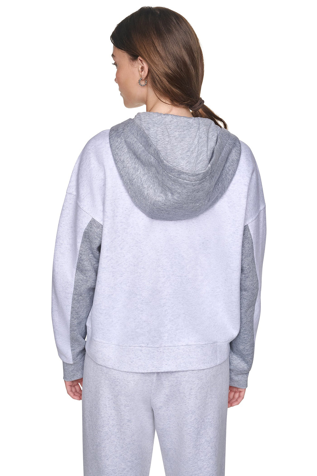 METALLIC EMBROIDERY LOGO OVERSIZED HOODIE