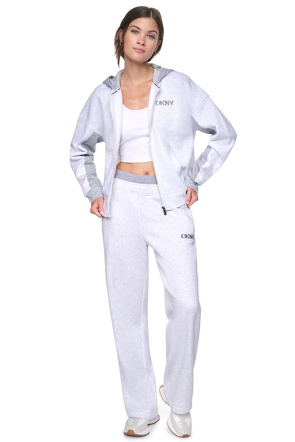 METALLIC EMBROIDERY LOGO OVERSIZED HOODIE
