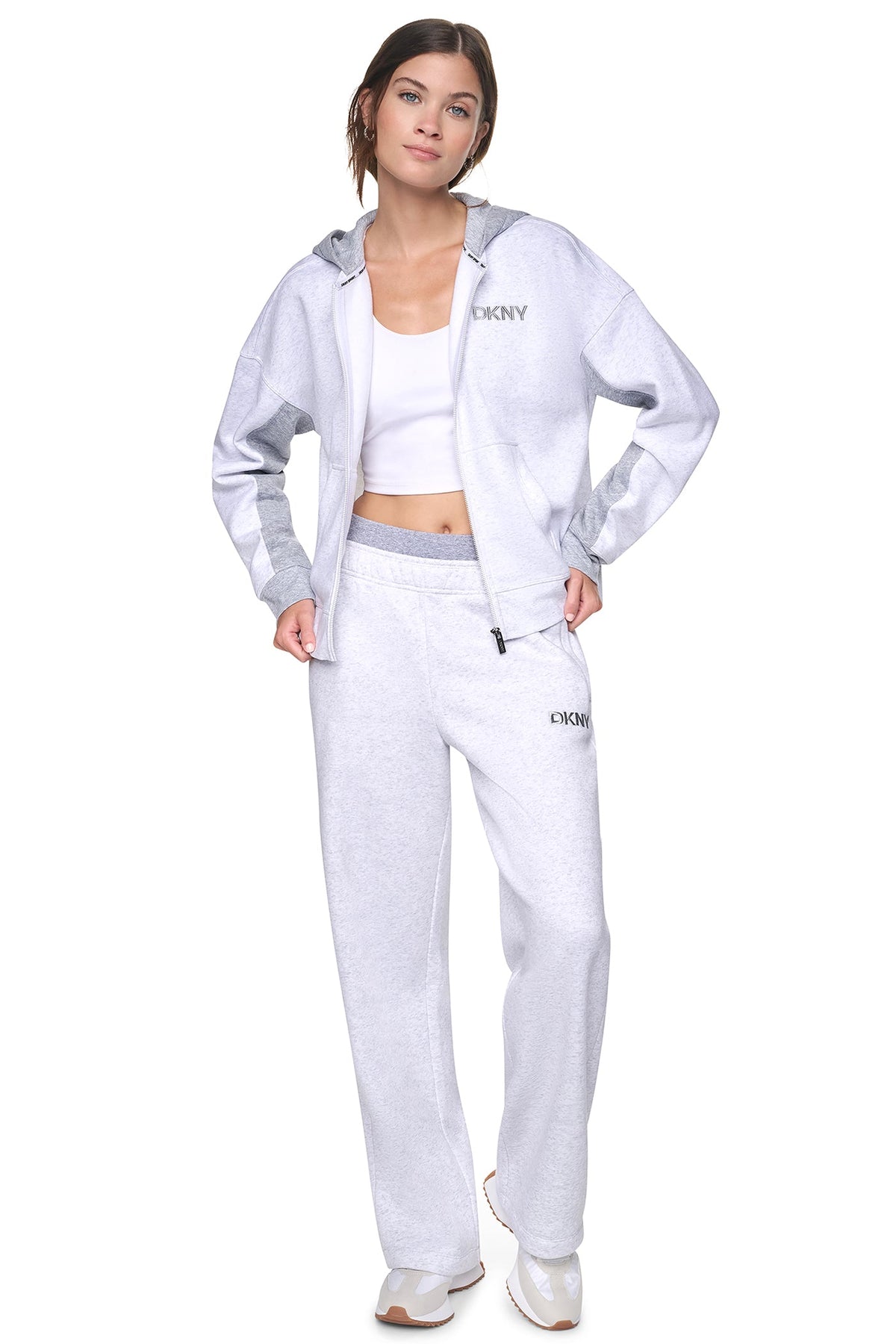 METALLIC EMBROIDERY LOGO OVERSIZED HOODIE