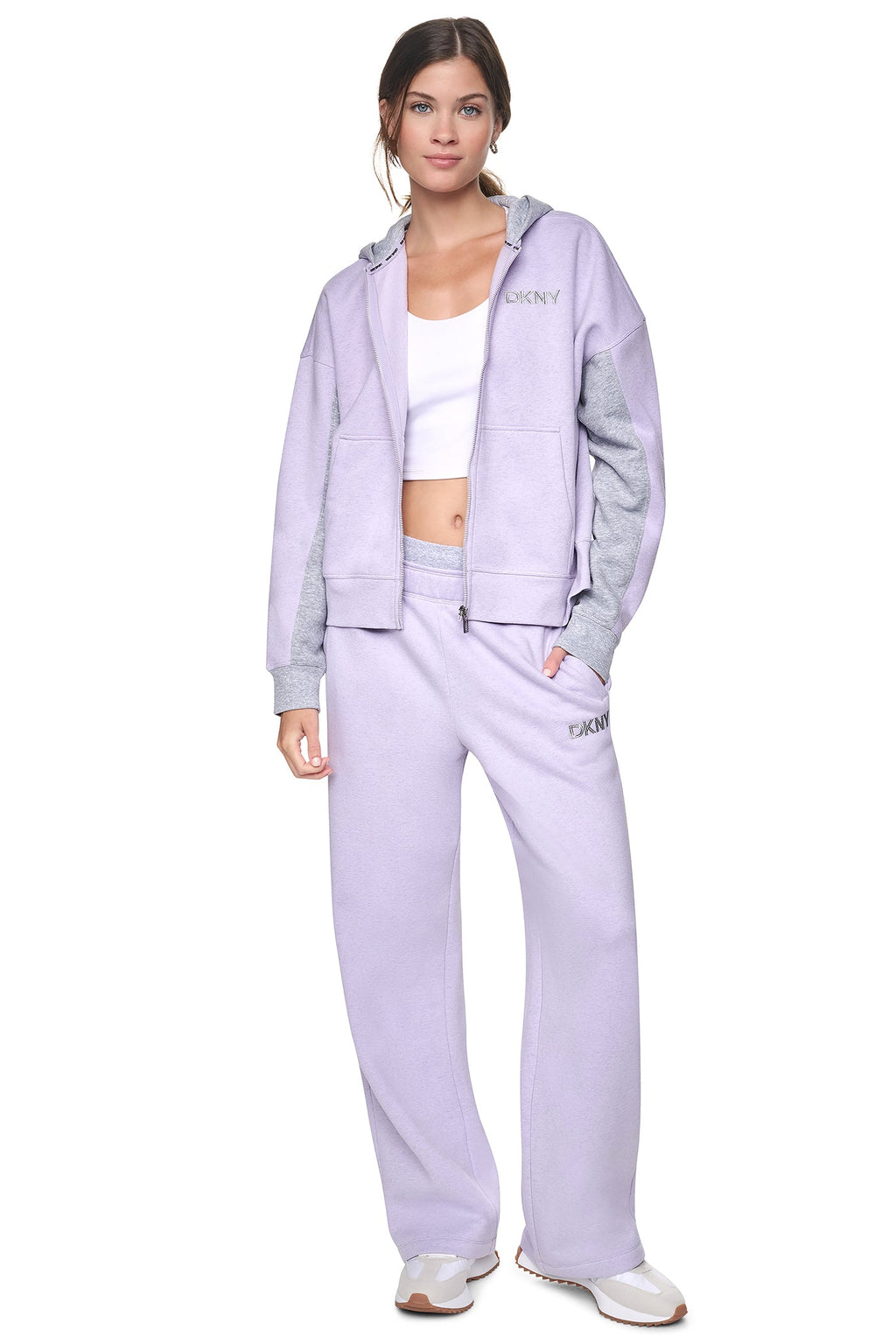 METALLIC EMBROIDERY LOGO OVERSIZED HOODIE