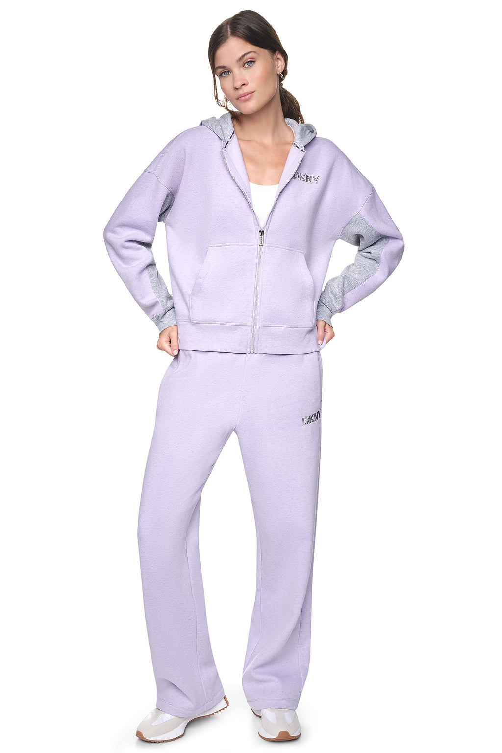 METALLIC EMBROIDERY LOGO OVERSIZED HOODIE