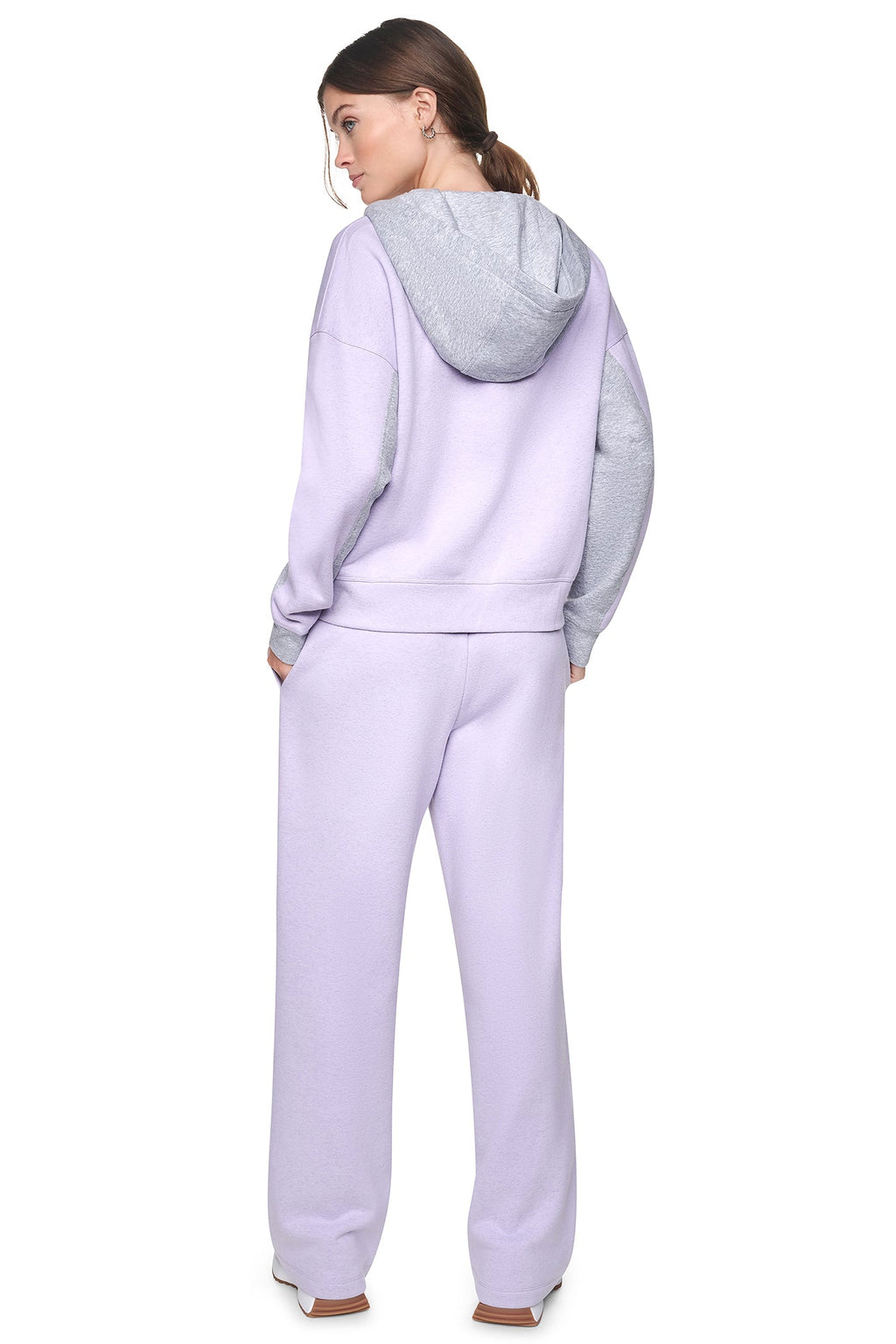 METALLIC EMBROIDERY LOGO OVERSIZED HOODIE