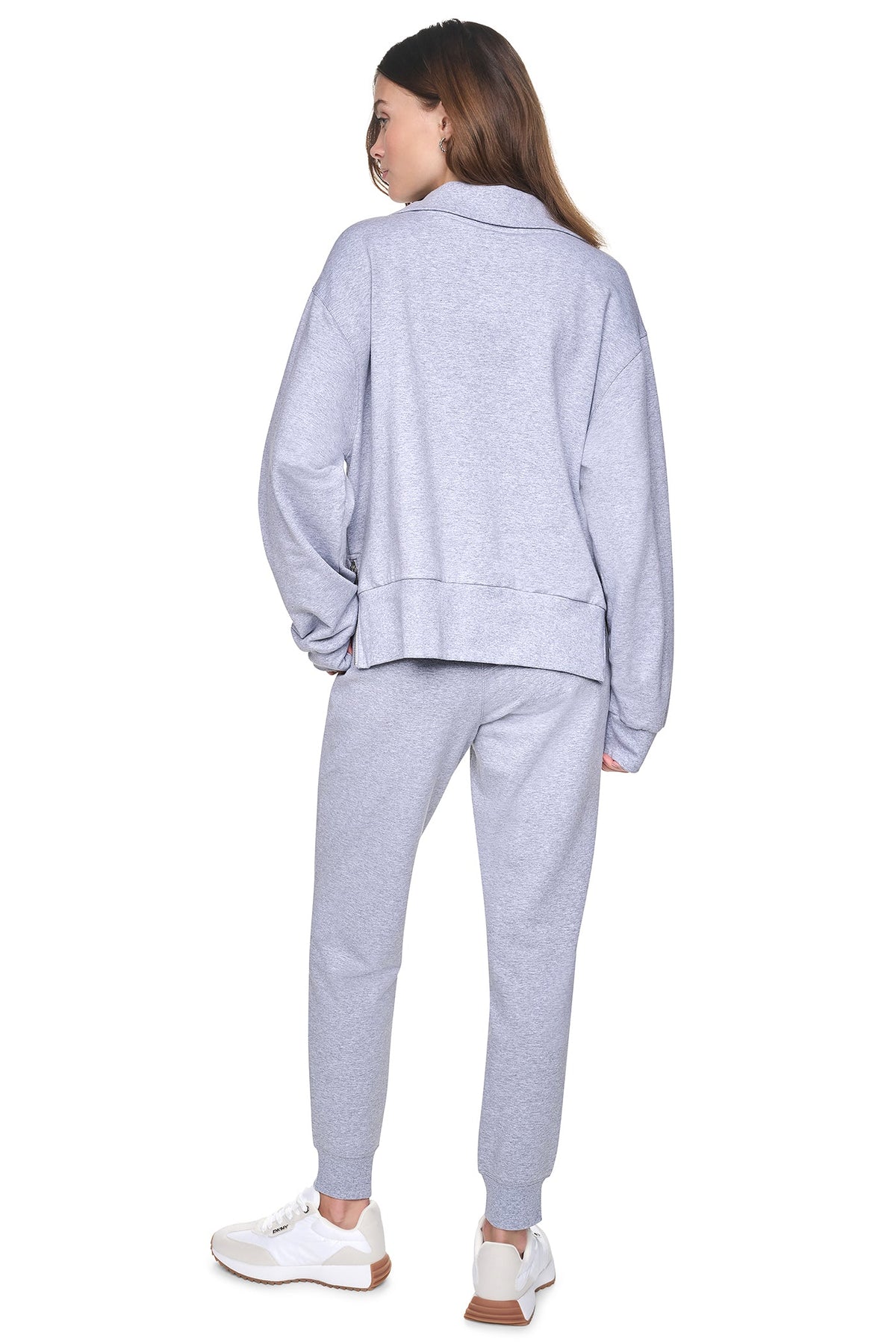 MOCK NECK FRONT-ZIP PULLOVER
