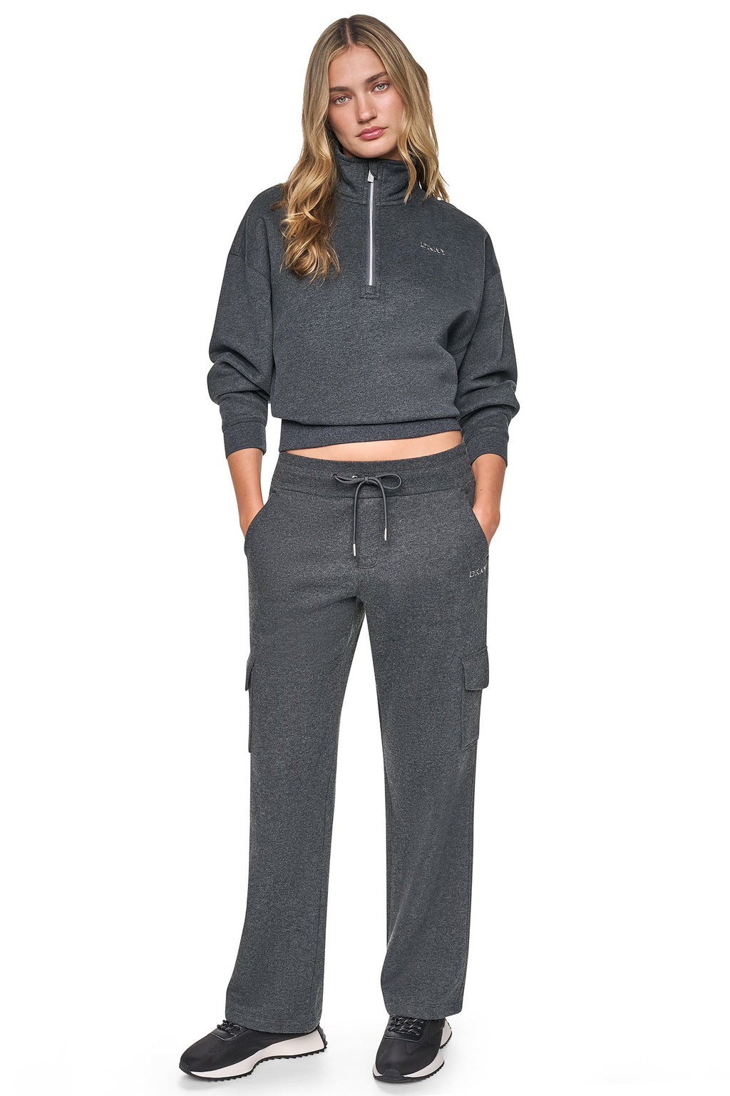 METALLIC BUBBLE LOGO MID-RISE CARGO PANT