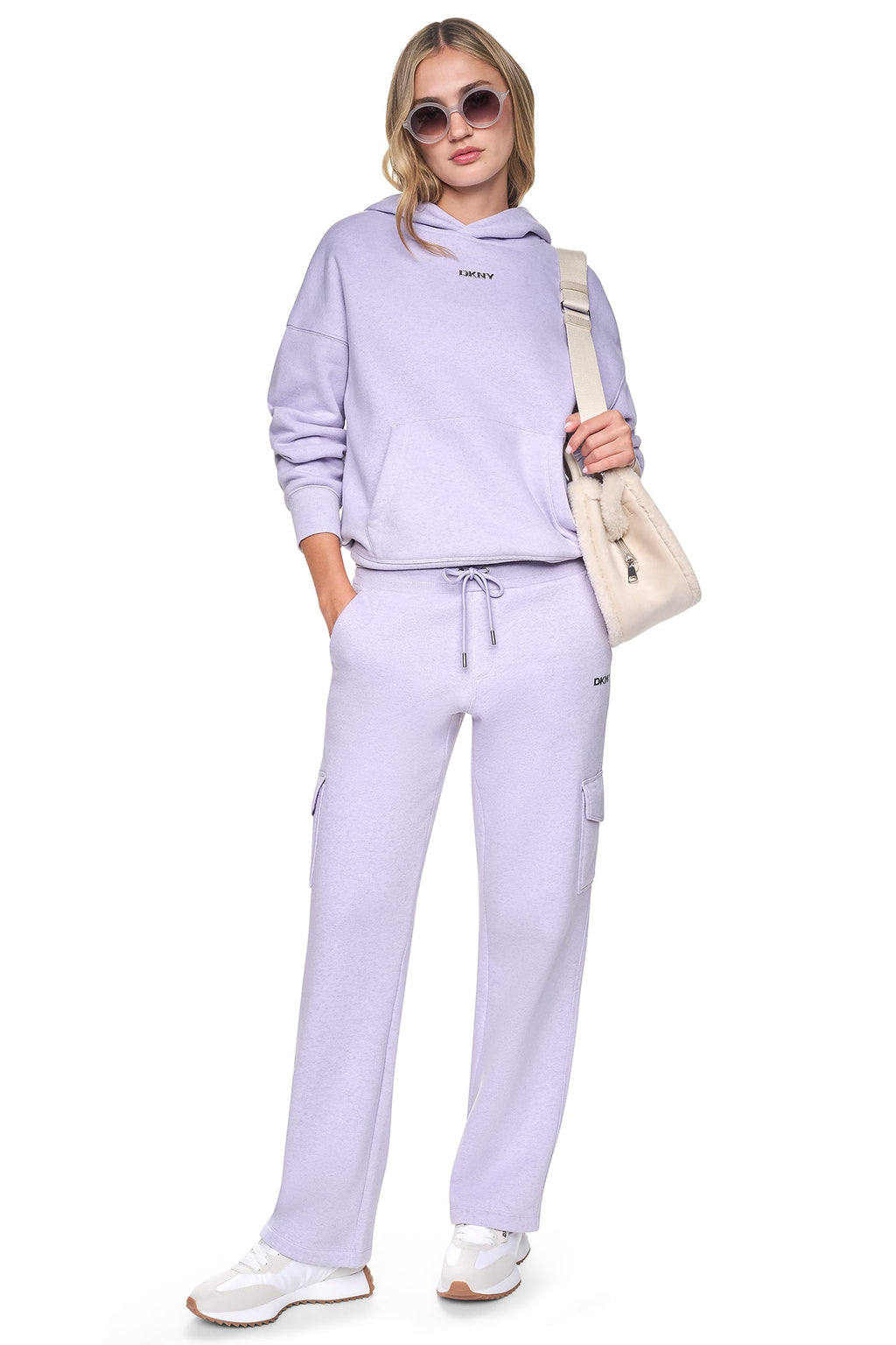 METALLIC BUBBLE LOGO MID-RISE CARGO PANT