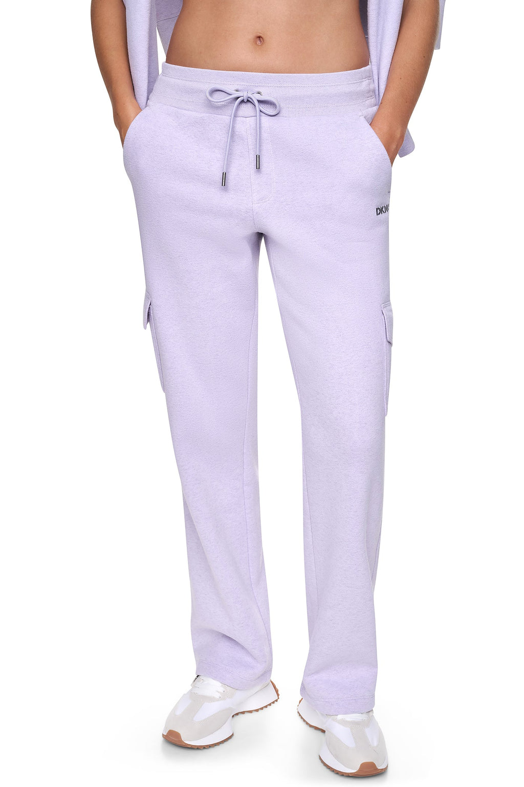 METALLIC BUBBLE LOGO MID-RISE CARGO PANT
