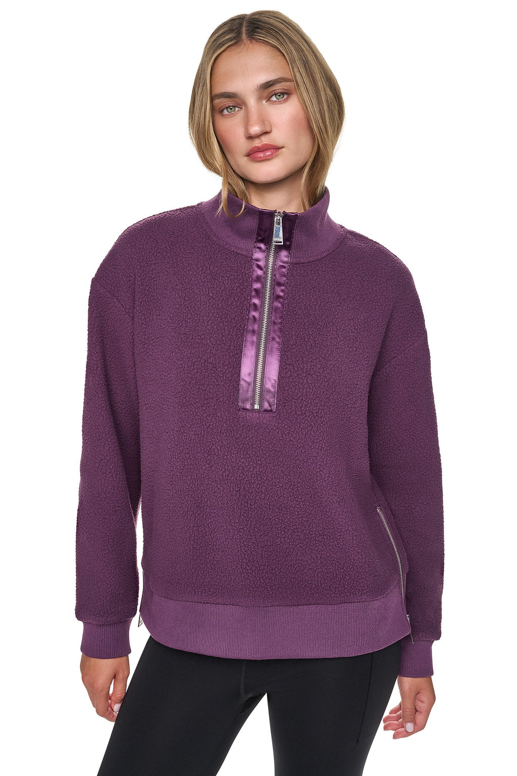 HALF-ZIP SHERPA MOCK NECK PULLOVER