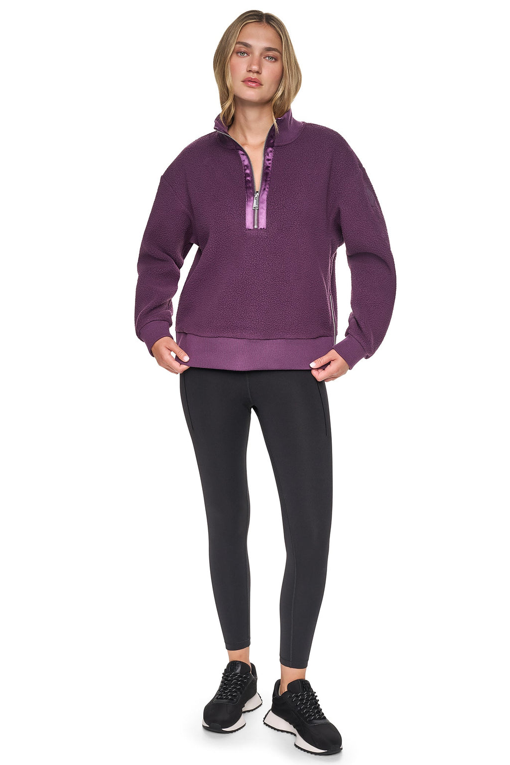 HALF-ZIP SHERPA MOCK NECK PULLOVER