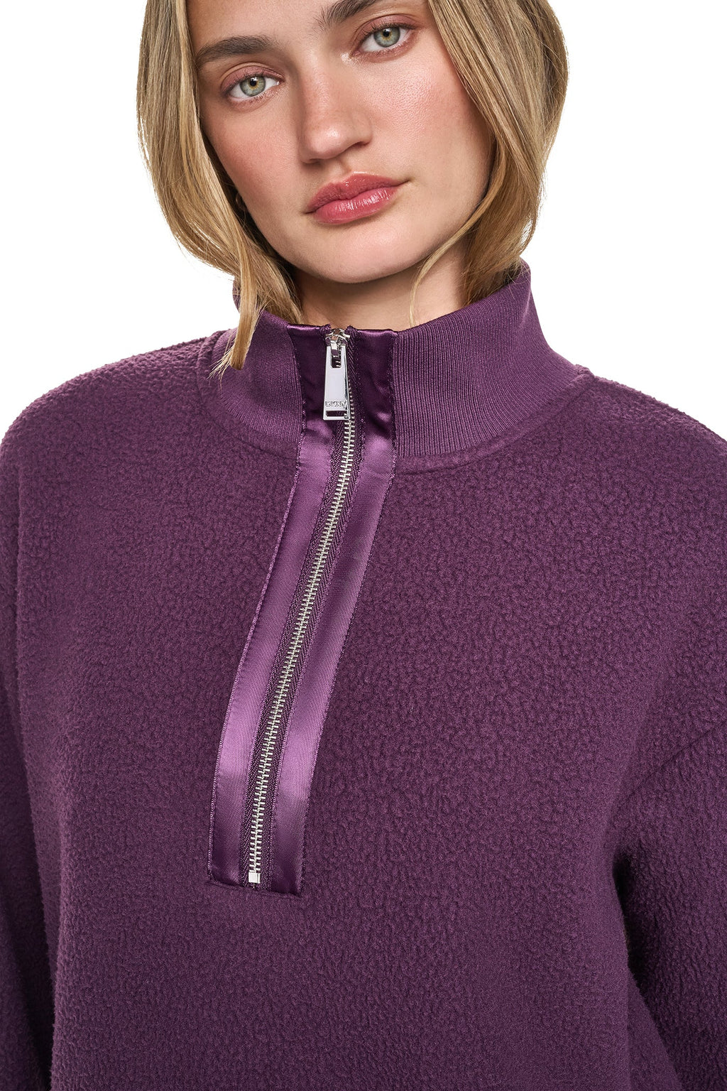 HALF-ZIP SHERPA MOCK NECK PULLOVER