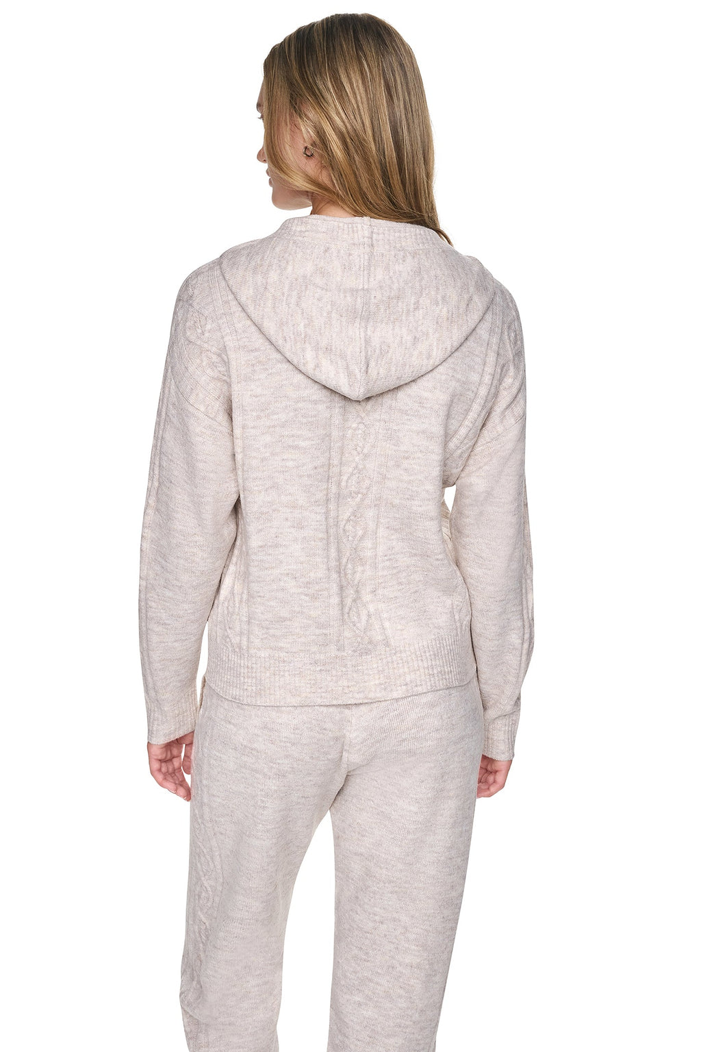 COZY CABLE SWEATER HOODIE