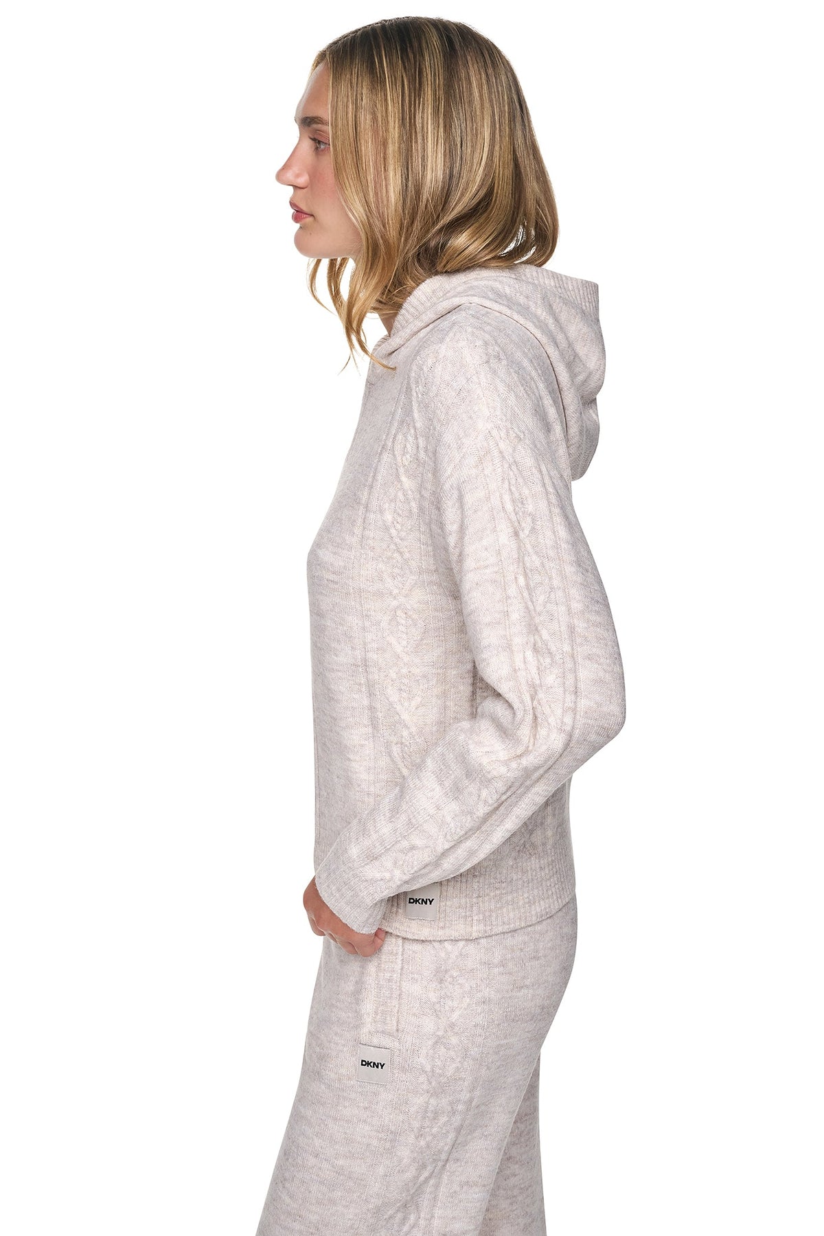 COZY CABLE SWEATER HOODIE