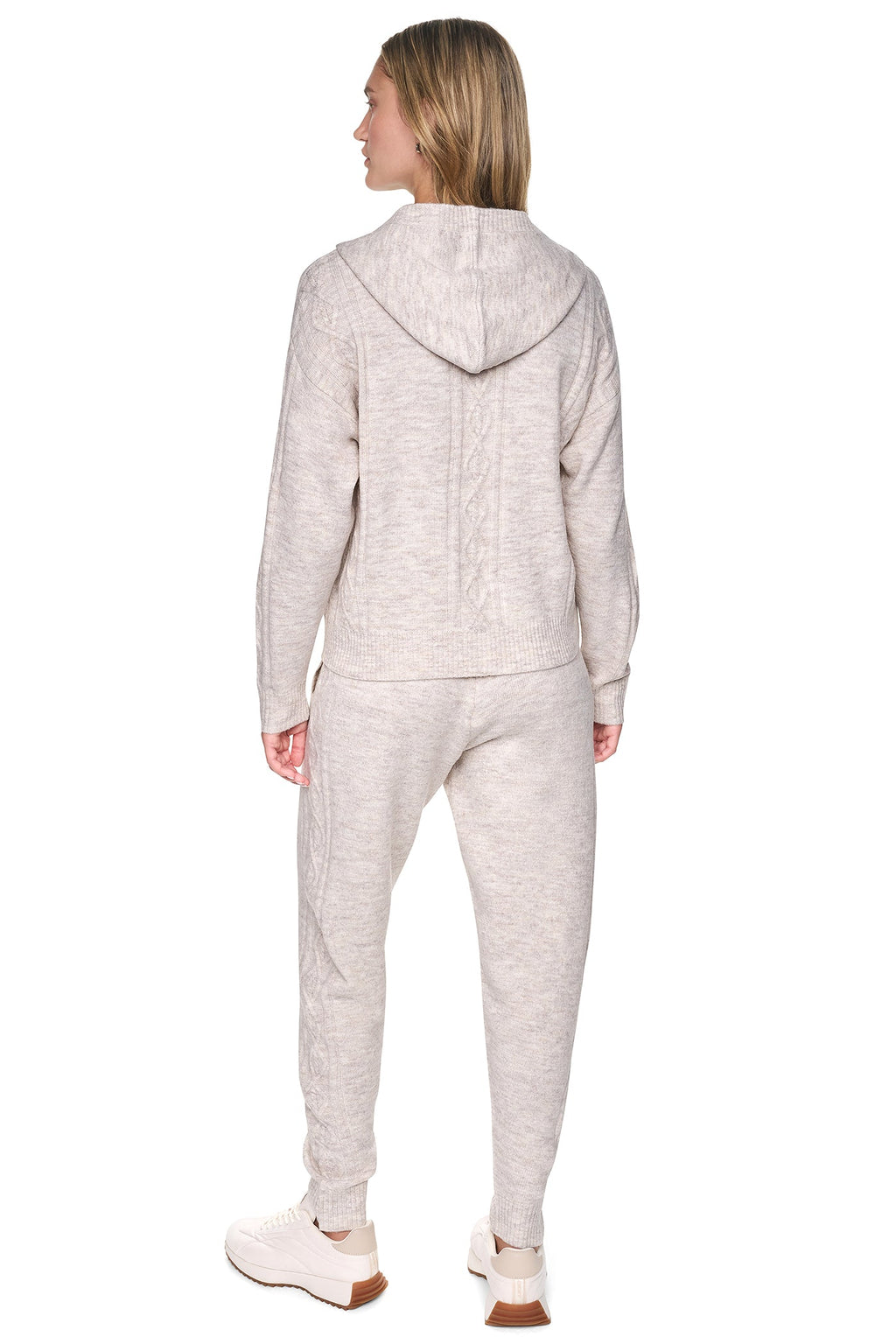 COZY CABLE SWEATER HOODIE
