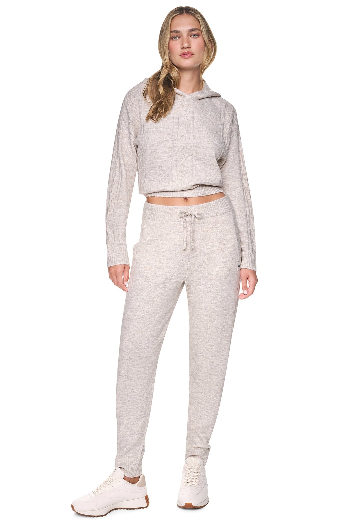 COZY CABLE HIGH-RISE SWEATER JOGGER
