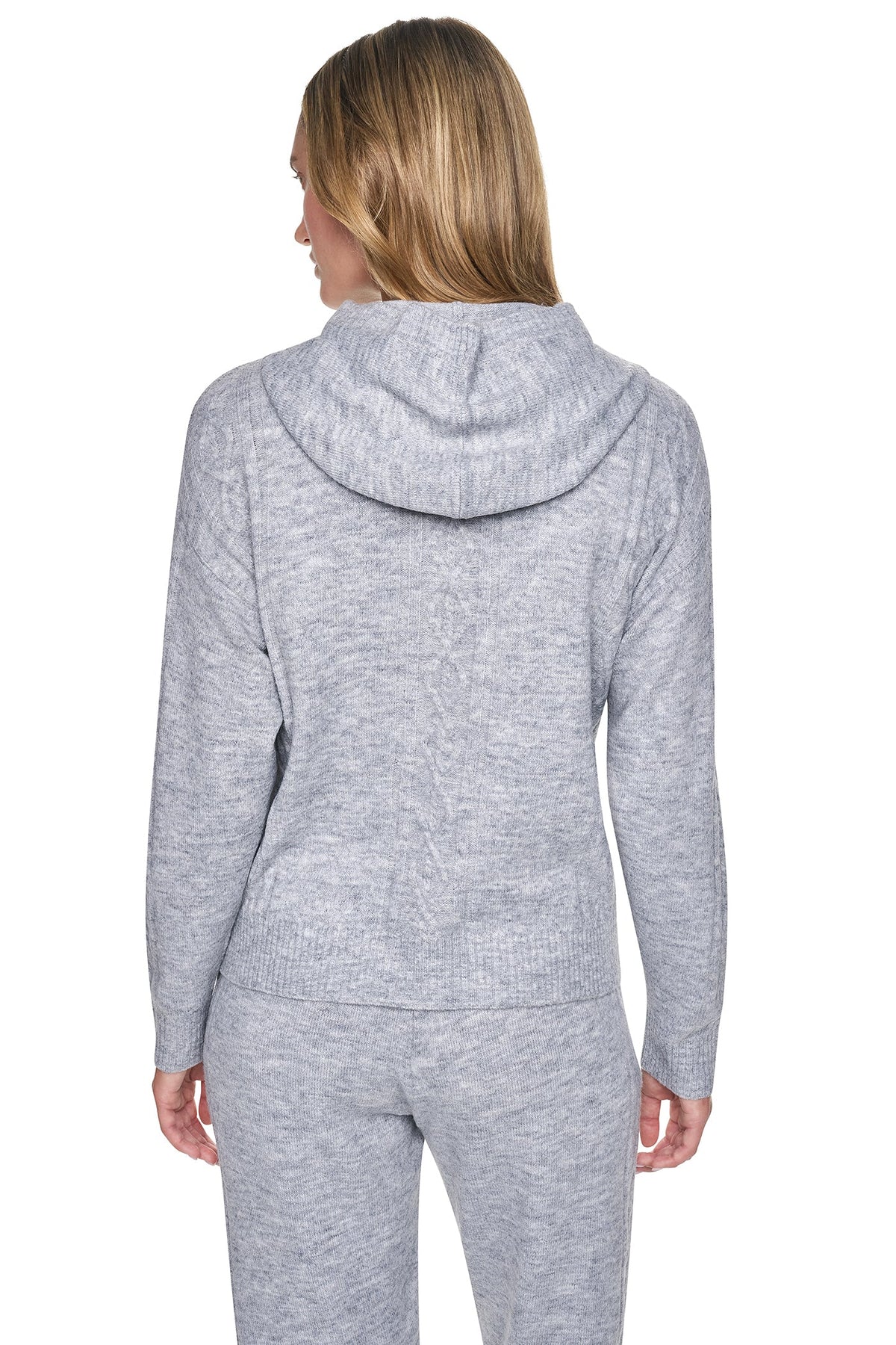COZY CABLE SWEATER HOODIE
