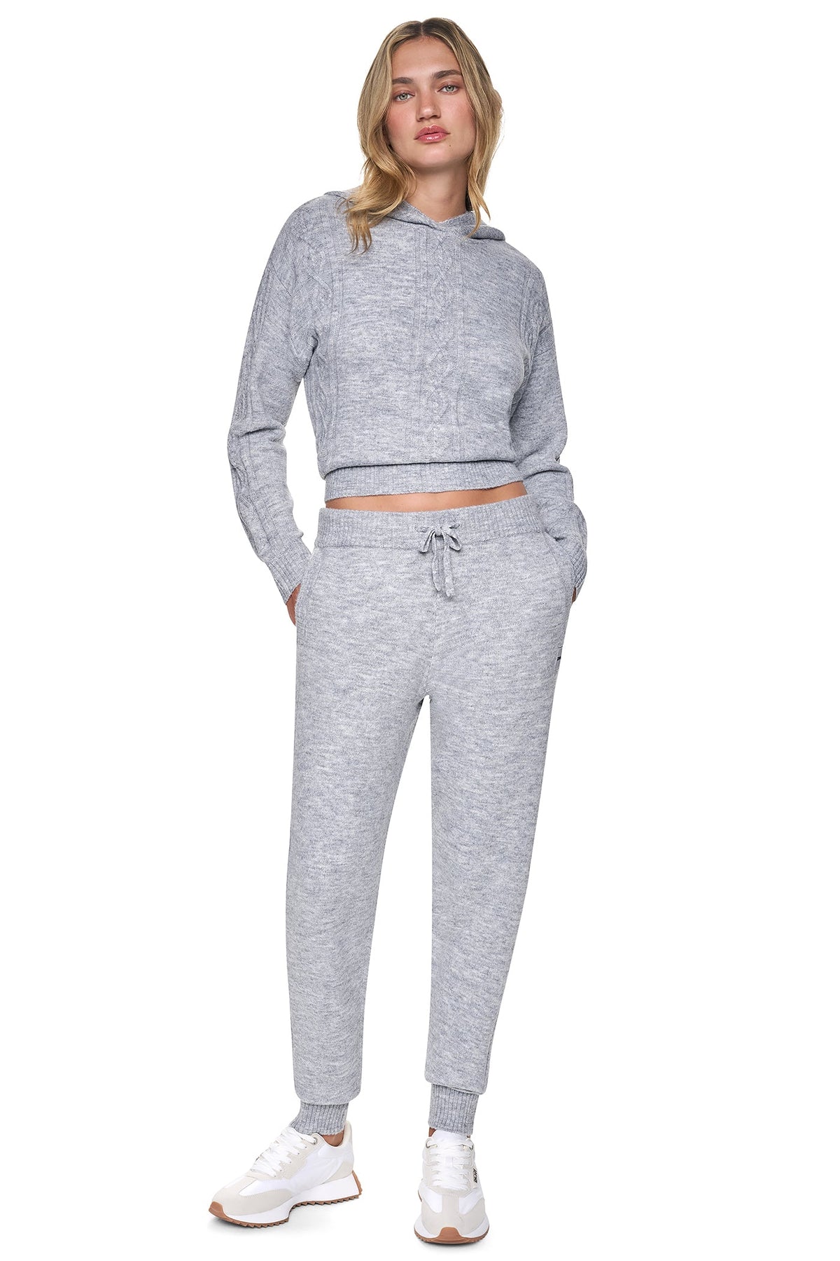 COZY CABLE HIGH-RISE SWEATER JOGGER