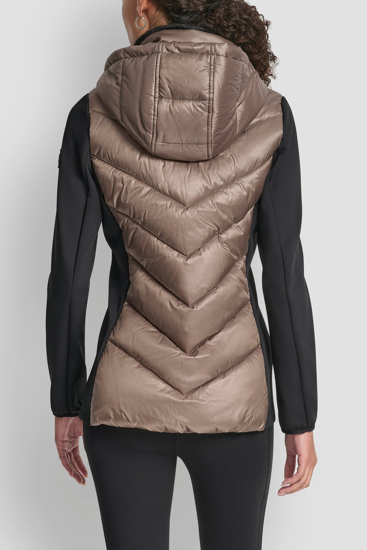 CHEVRON QUILTED SCUBA MIX JACKET