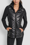 CHEVRON QUILTED SCUBA MIX JACKET