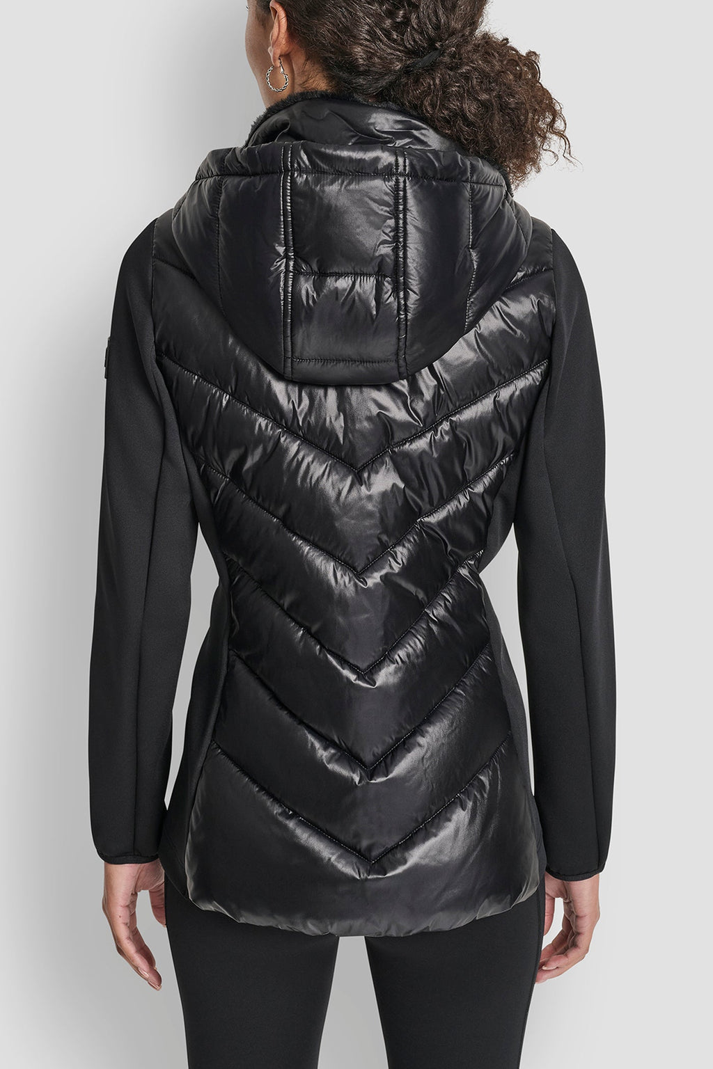 CHEVRON QUILTED SCUBA MIX JACKET