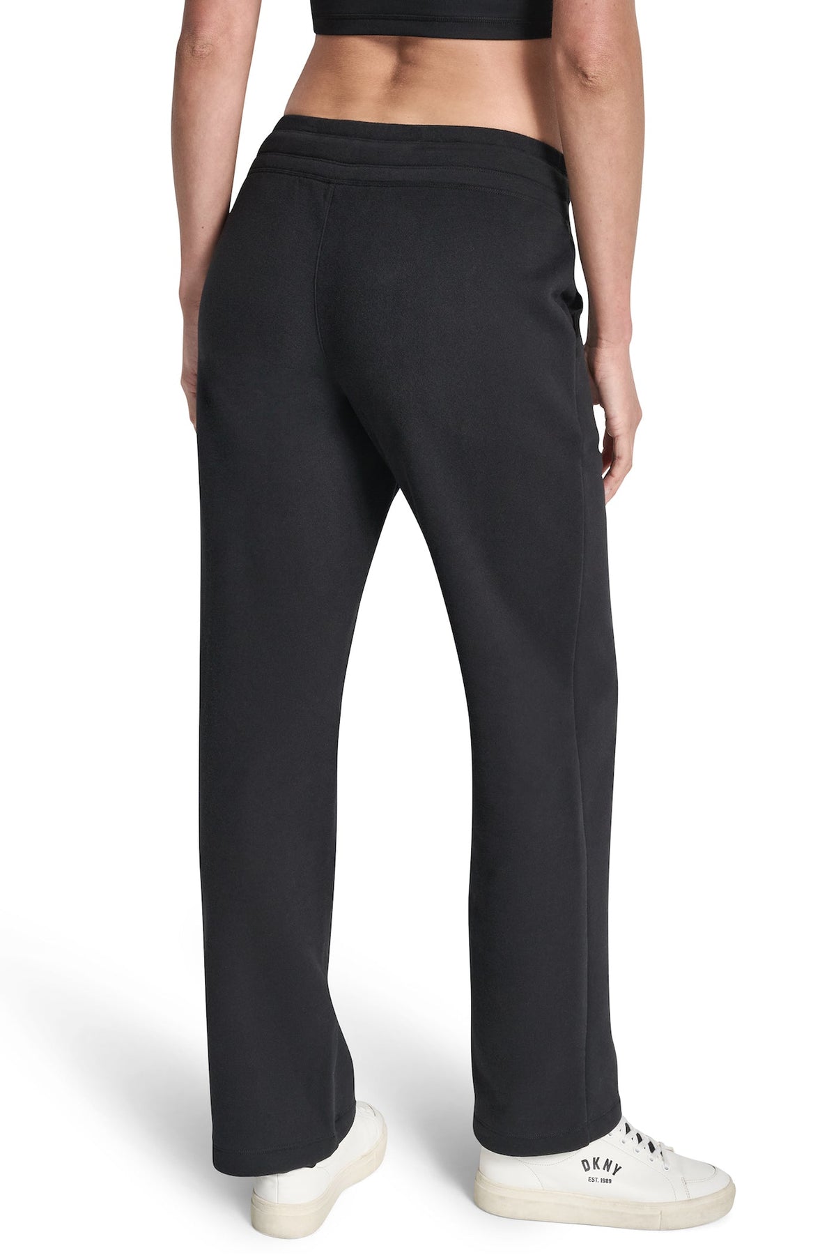 HIGH-RISE METALLIC BUBBLE STRAIGHT LEG PANT