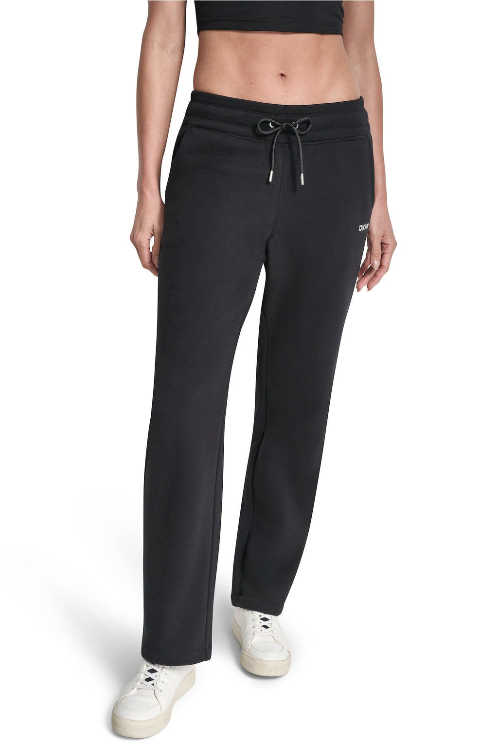 HIGH-RISE METALLIC BUBBLE STRAIGHT LEG PANT