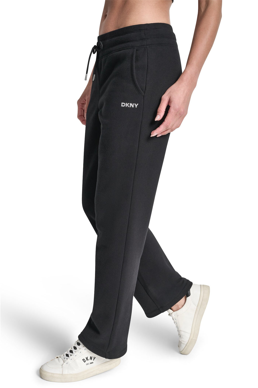 HIGH-RISE METALLIC BUBBLE STRAIGHT LEG PANT