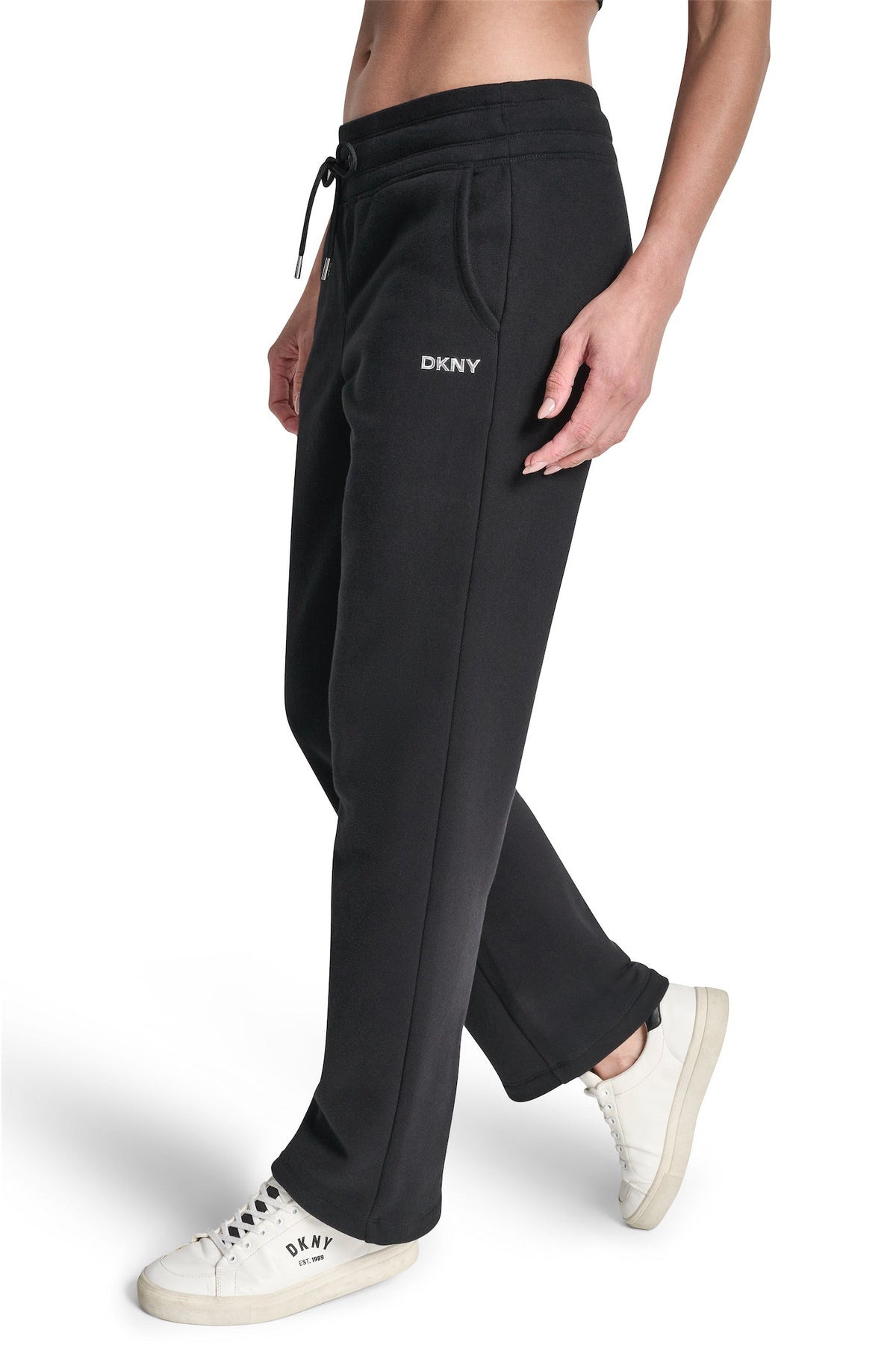 HIGH-RISE METALLIC BUBBLE STRAIGHT LEG PANT