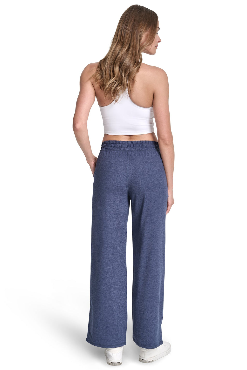 MID-RISE SPACEDYE WIDE-LEG PANT