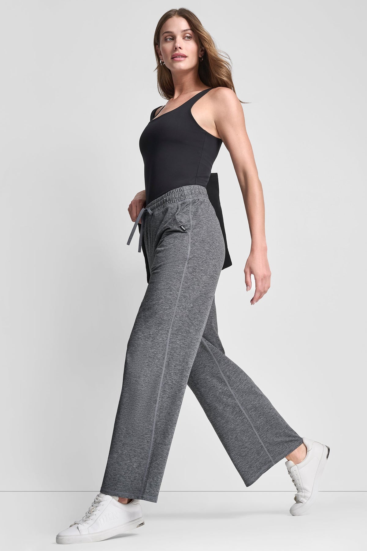 MID-RISE SPACEDYE WIDE-LEG PANT