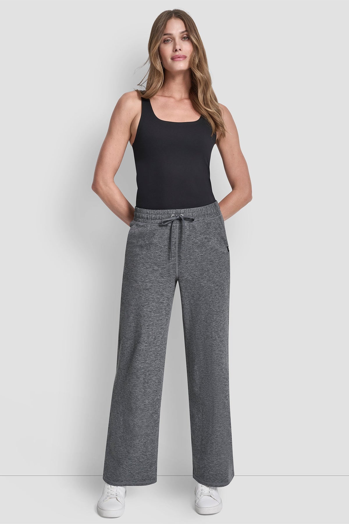MID-RISE SPACEDYE WIDE-LEG PANT