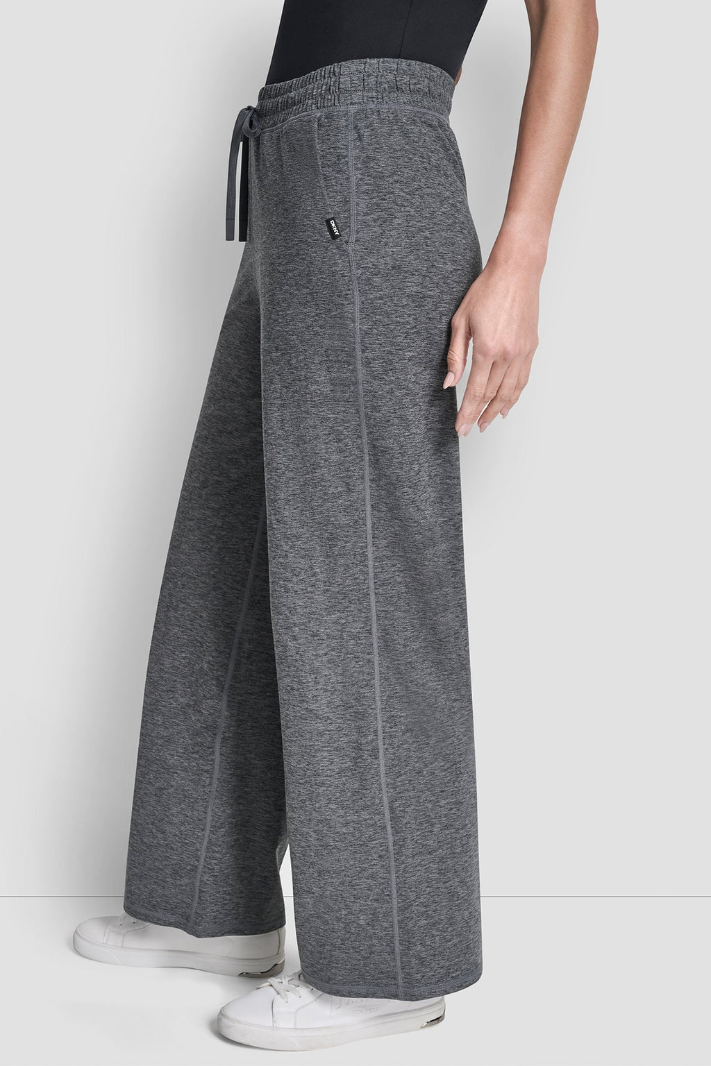 MID-RISE SPACEDYE WIDE-LEG PANT