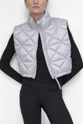 NOVELTY CROPPED DIAMOND QUILT VEST