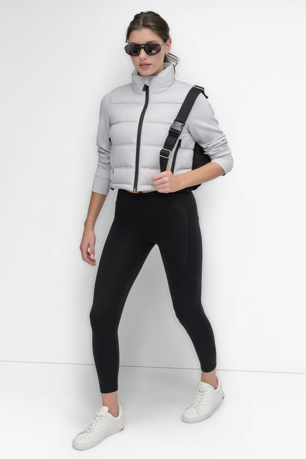 CROPPED SCUBA MIX PUFFER JACKET