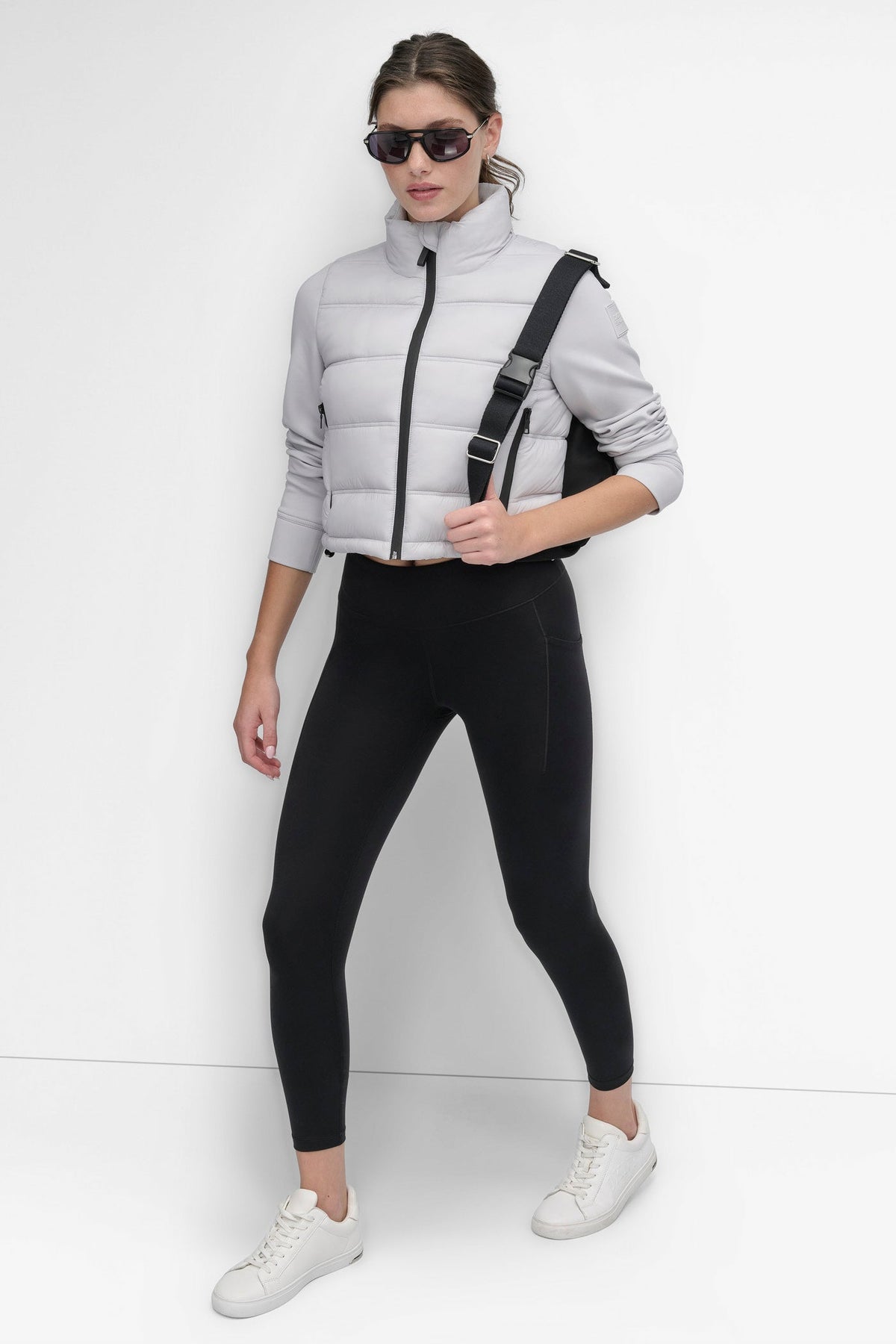 CROPPED SCUBA MIX PUFFER JACKET