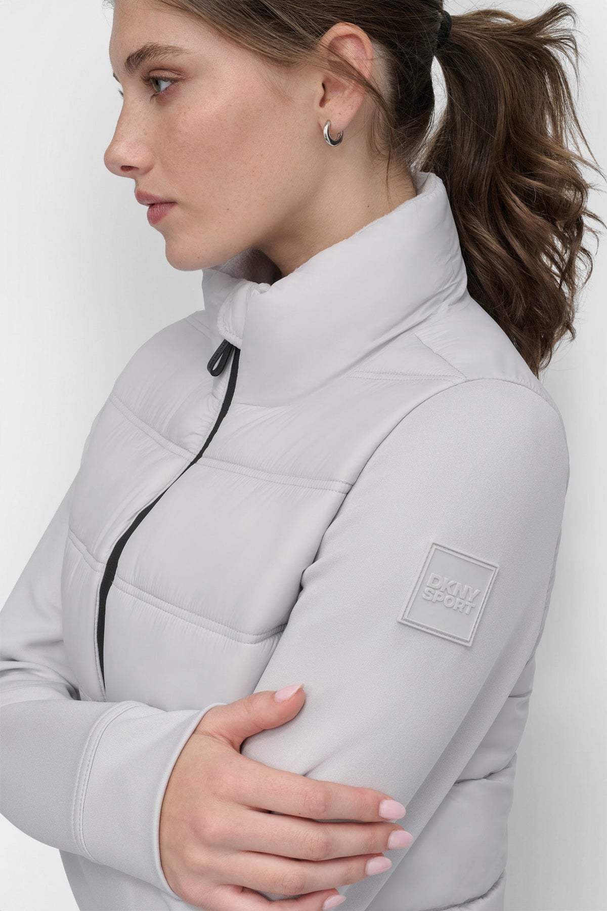 CROPPED SCUBA MIX PUFFER JACKET
