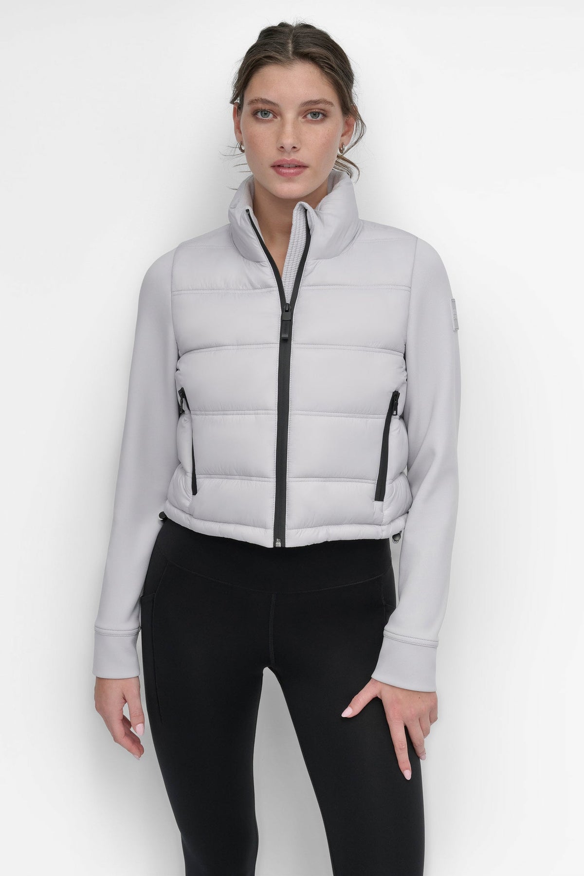 CROPPED SCUBA MIX PUFFER JACKET