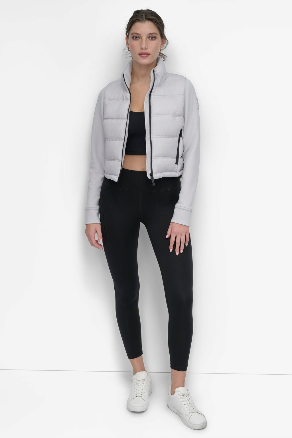 CROPPED SCUBA MIX PUFFER JACKET
