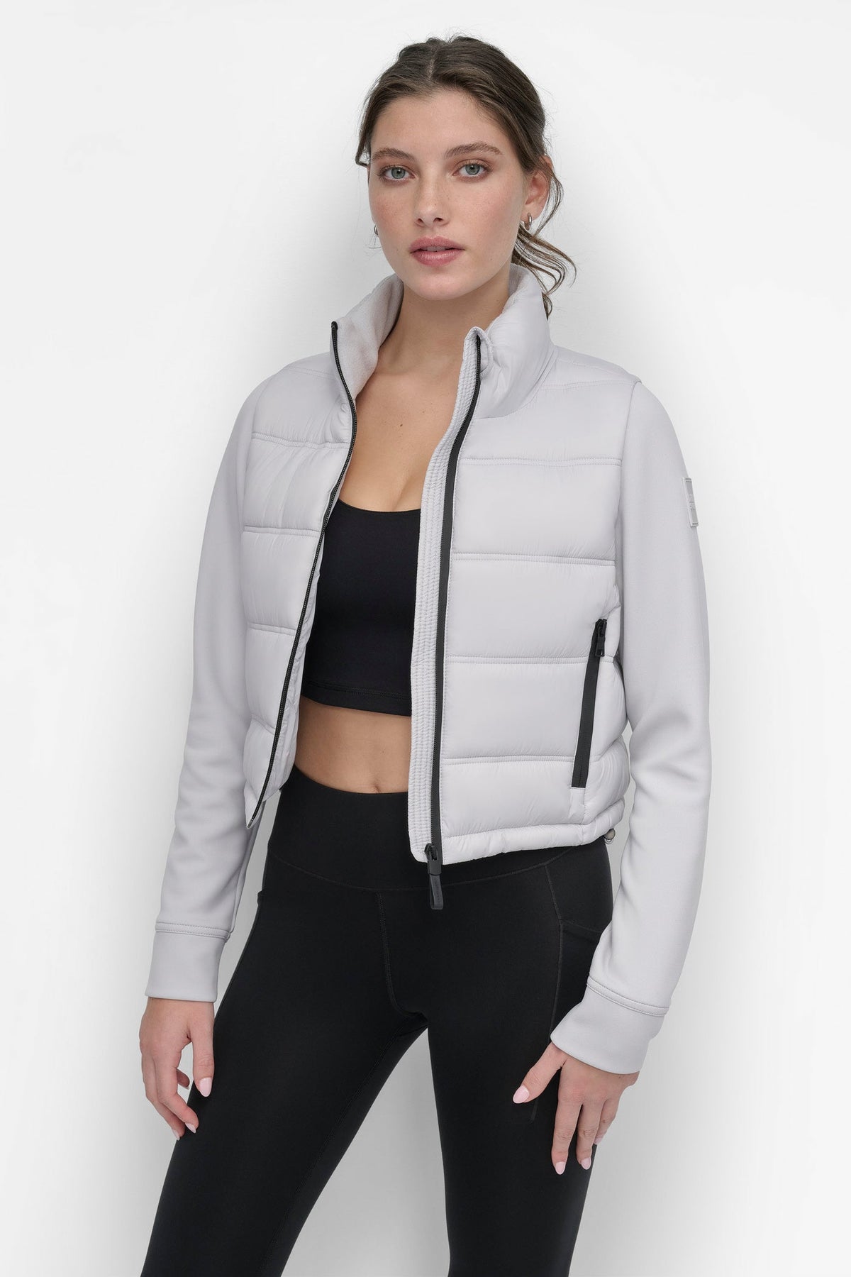 CROPPED SCUBA MIX PUFFER JACKET