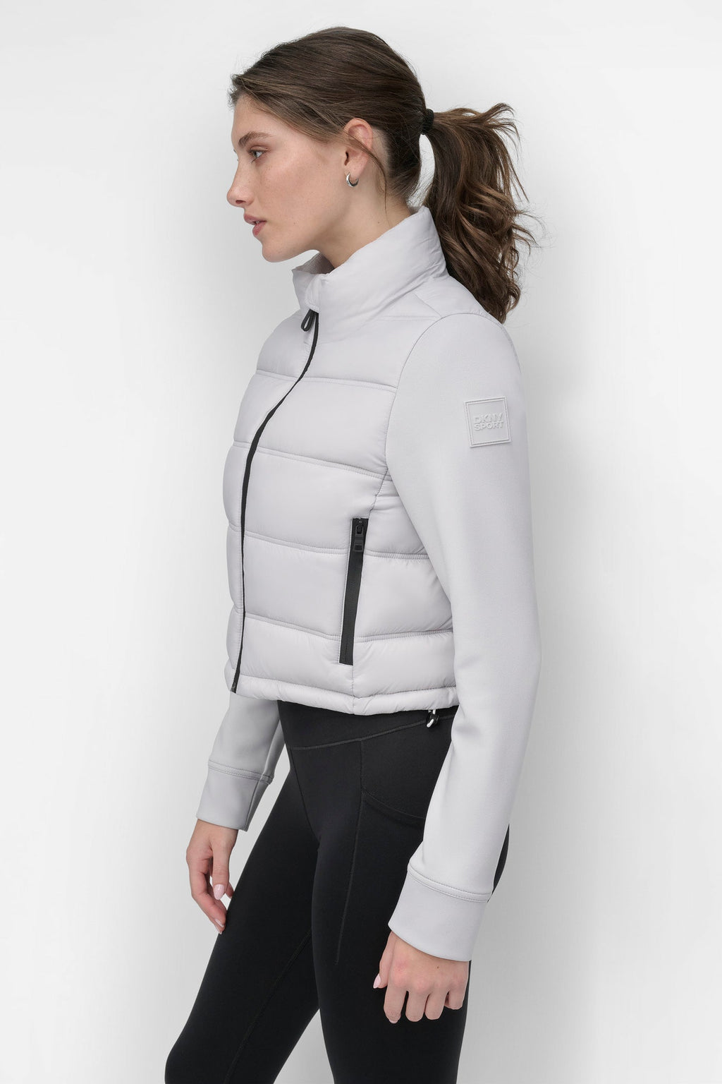 CROPPED SCUBA MIX PUFFER JACKET