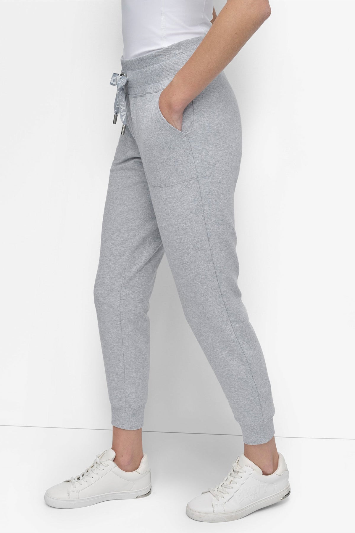 TWO-TONE HIGH-RISE LOGO DRAWSTRING SKINNY JOGGER