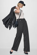 PINSTRIPE WIDE-LEG COMMUTER PANT