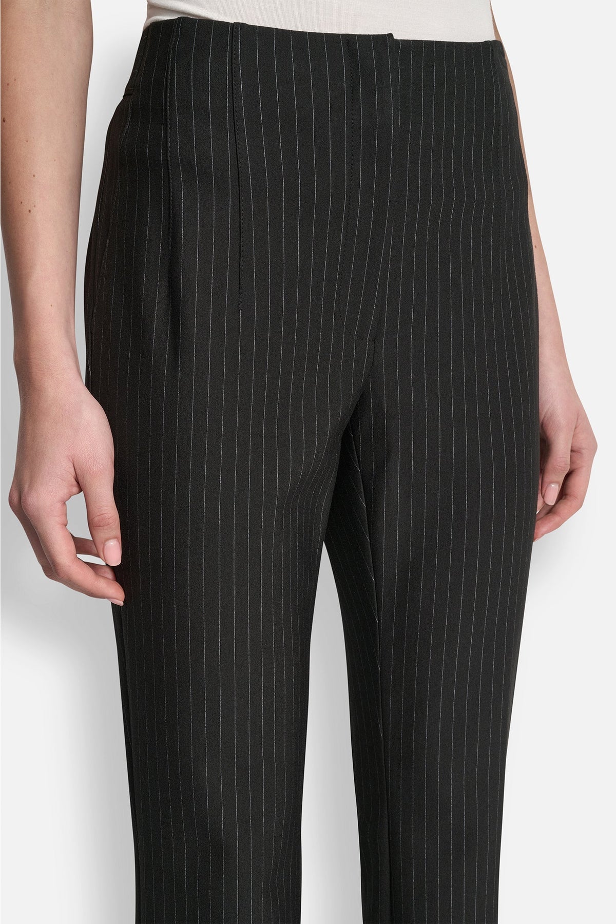 PINSTRIPE STRAIGHT LEG TROUSER