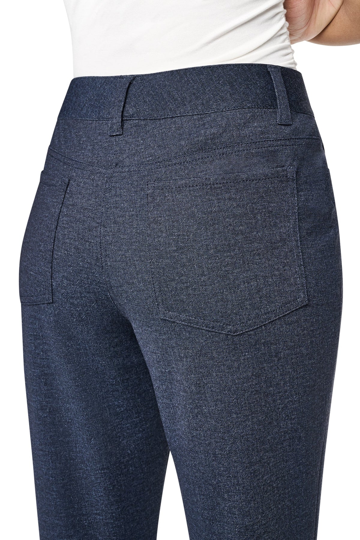 WIDE-LEG FAUX DENIM PANT