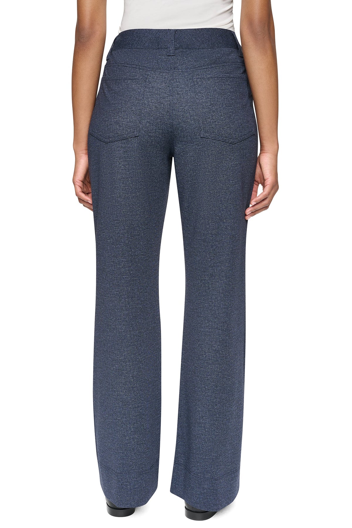 WIDE-LEG FAUX DENIM PANT