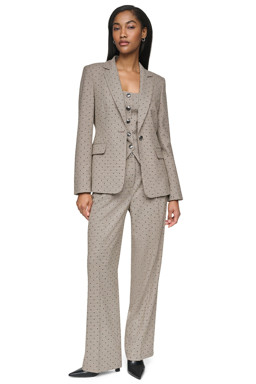 ONE BUTTON COLLAR BLAZER