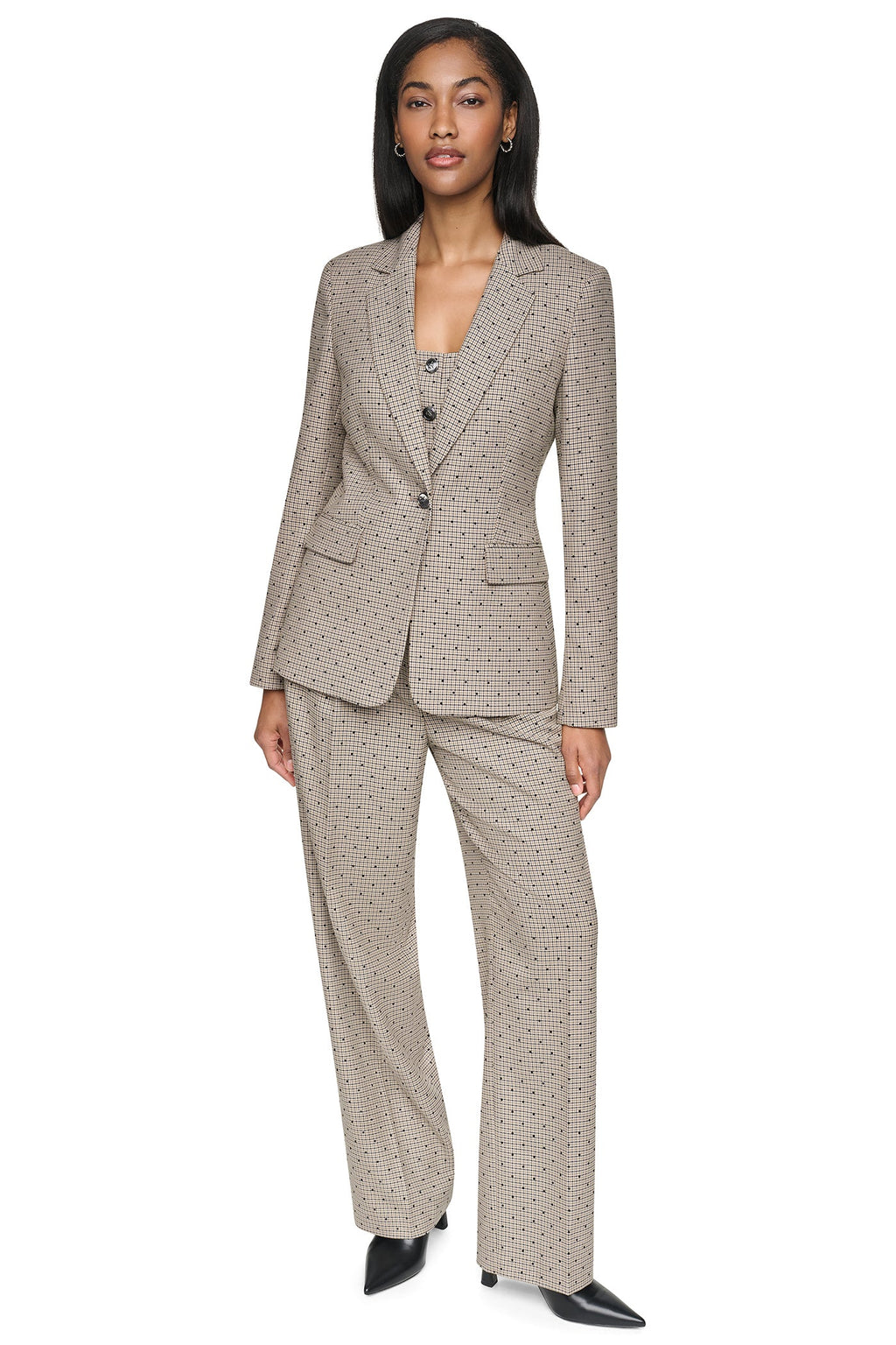 ONE BUTTON COLLAR BLAZER